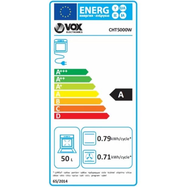 STEKLOKERAMIČNI ŠTEDILNIK VOX CHT5000W