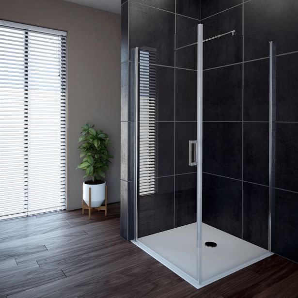 STENA KABINE ZA PRHANJE AQUAESTIL OASIS W 100 L/D H=200 SILVER PR. PROZ.ST. NANO