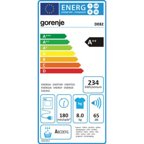 SUŠILNI STROJ GORENJE DE82 NASL D 7465 J BCTEST01