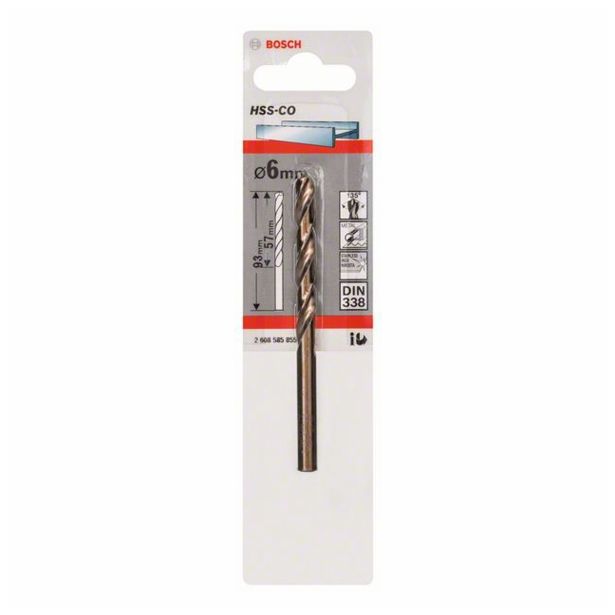 SVEDER HSS/E DIN 338 BOSCH 6.00X57/93 MM HSS-CO