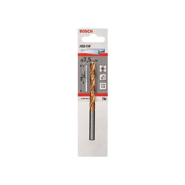 SVEDER HSS-TIN DIN 338 BOSCH 7.5X69/109 MM HSS-TIN