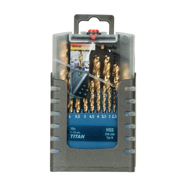 SVEDER HSS-TIN DIN 338 KWB 19 DELNA 1-10 MM HSS-TIN