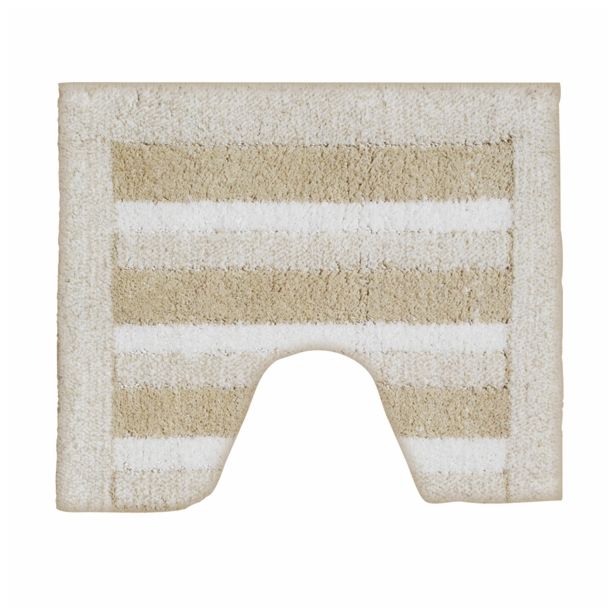TEKSTILNA KOPAL.PREPROGA SANIPLAST STRIPE BEIGE IZREZ ZA WC