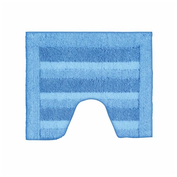 TEKSTILNA KOPAL.PREPROGA SANIPLAST STRIPE MODRA IZREZ ZA WC