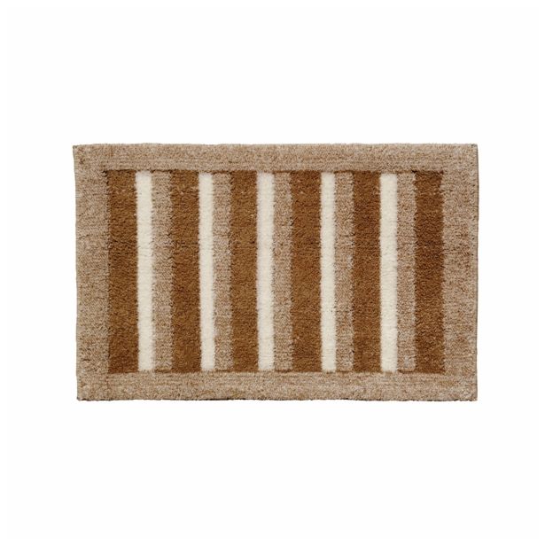 TEKSTILNA KOPAL.PREPROGA SANIPLAST STRIPE RJAVA 55X90 CM