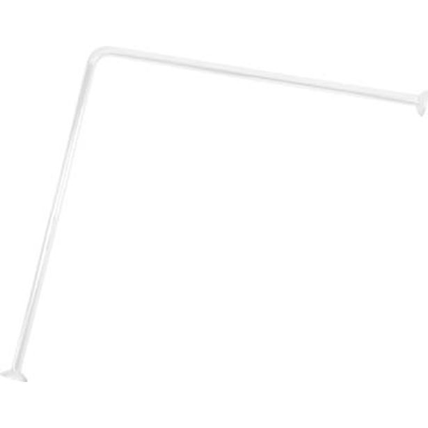 TENDANCE DRŽALO ZAVESE ZA KAD 0 X 80 X 80 CM ALUMINIJ BELI