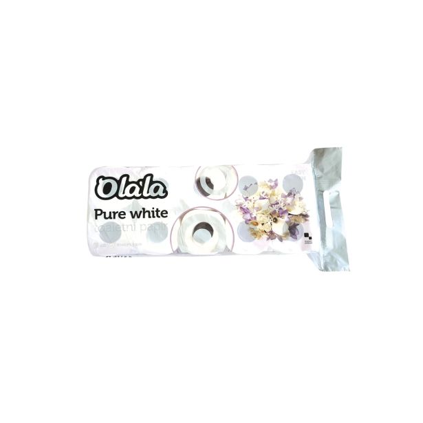 TOALETNI PAPIR ROLICE, BELE, 3-SLOJNE, OLALA PURE WHITE, 10 ROL V PAKETU
