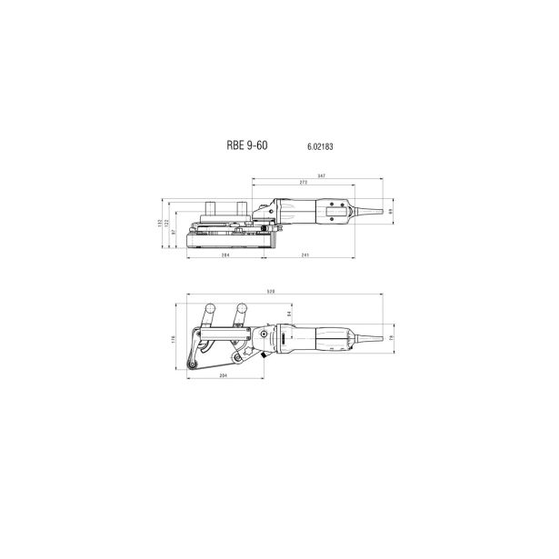 TRAČNI BRUSILNIK METABO RBE 9-60 SET