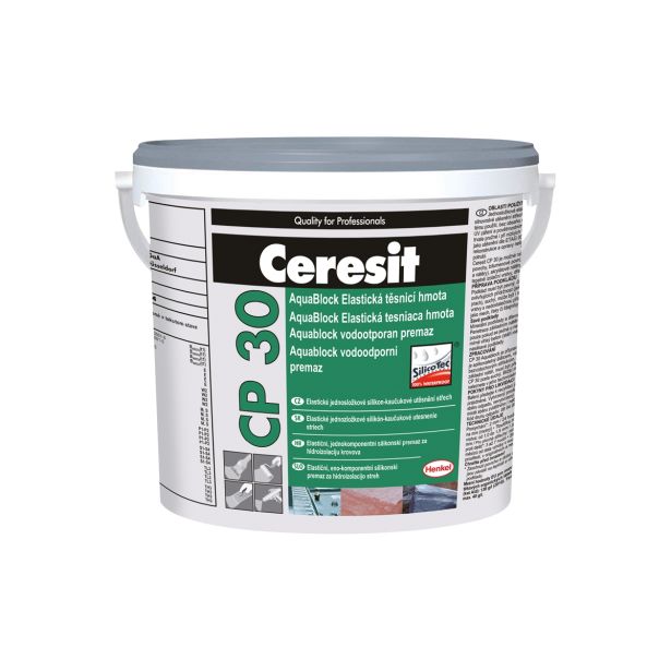 UNIVERZALNI SILIKON CERESIT CP 30 SIVI 5KG AQUABLOCK BCTEST01