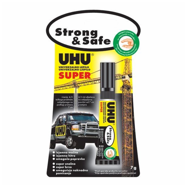 UNIVERZALNO LEPILO UHU SUPER STRONG & SAFE 7 G