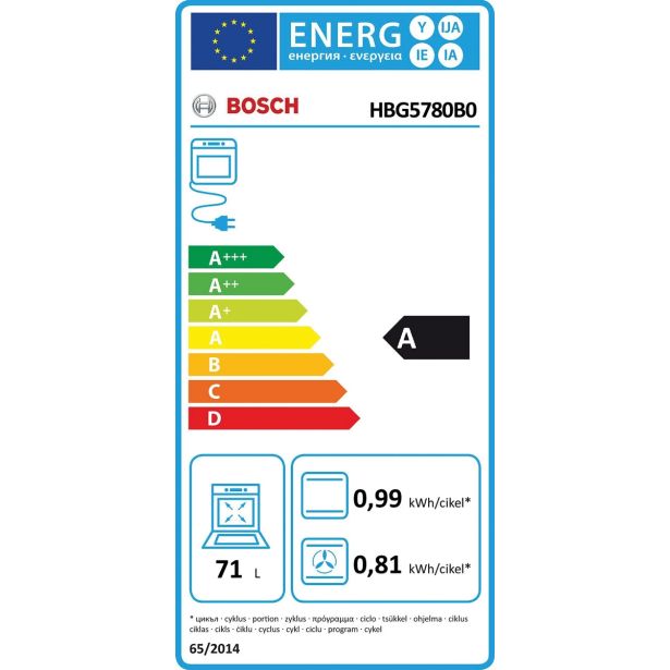 VGRADNA PEČICA BOSCH HBG5780B0