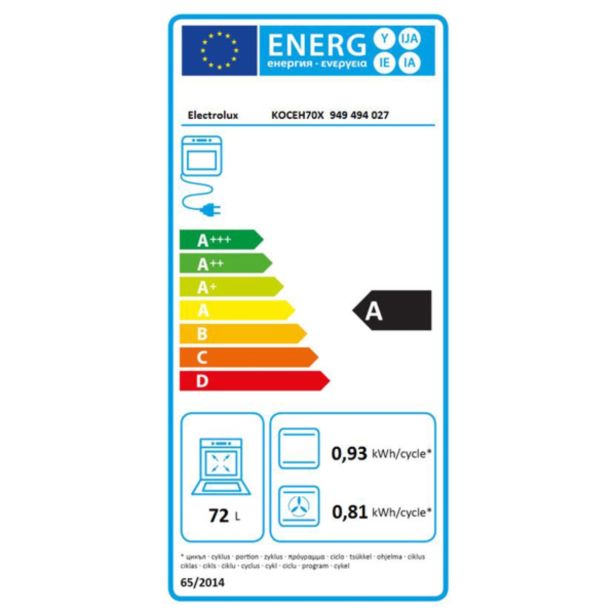 VGRADNA PEČICA ELECTROLUX KOCEH70X