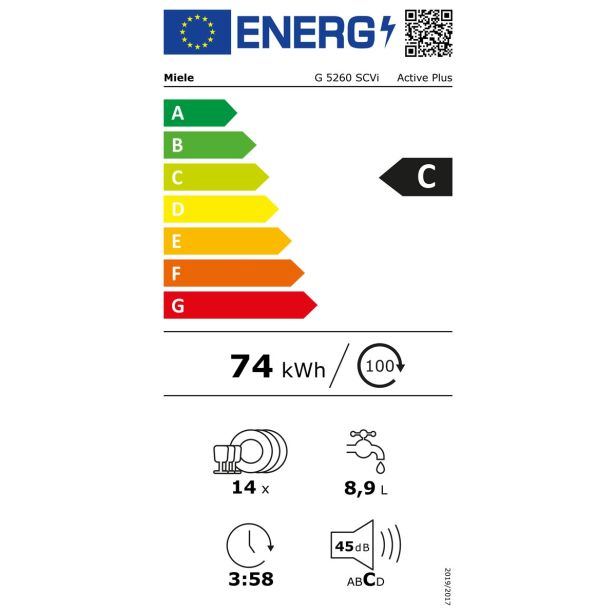 VGRADNI POMIVALNI STROJ MIELE G 5260 SCVI ACTIVE PLUS