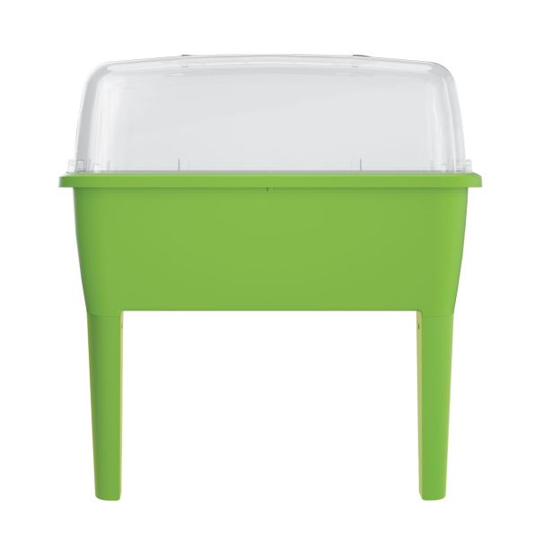 VISOKA GREDA, UMETNA MASA RASPANA ZELENA S POKROVOM. 77X38.7X82 CM