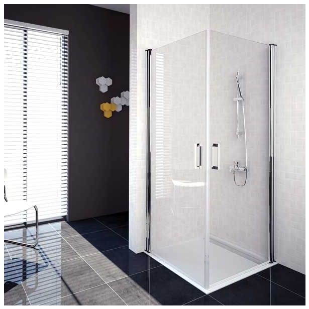 VRATA KABINE ZA PRHANJE AQUAESTIL OASIS 80 L/D H=200 SILVER PR. PROZORNO ST.