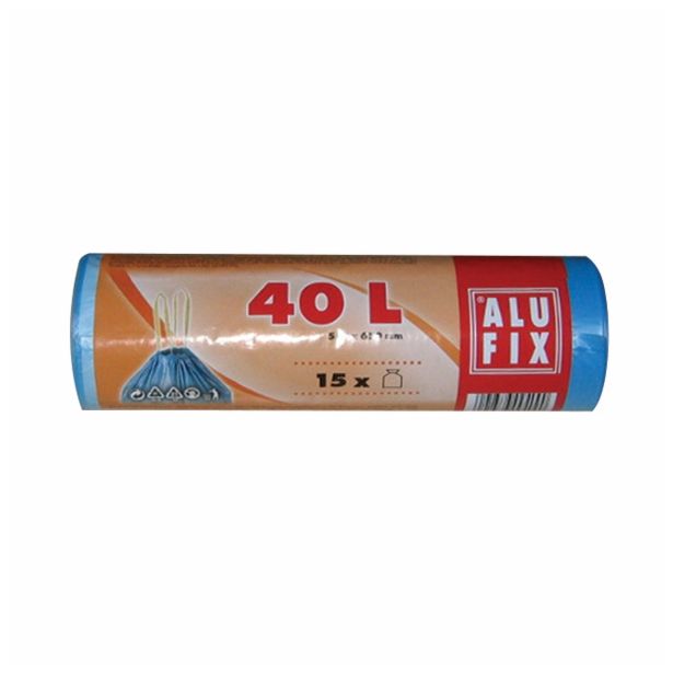 VREČKE ZA SMETI ALUFIX 40 L S TRAKOM 15/1
