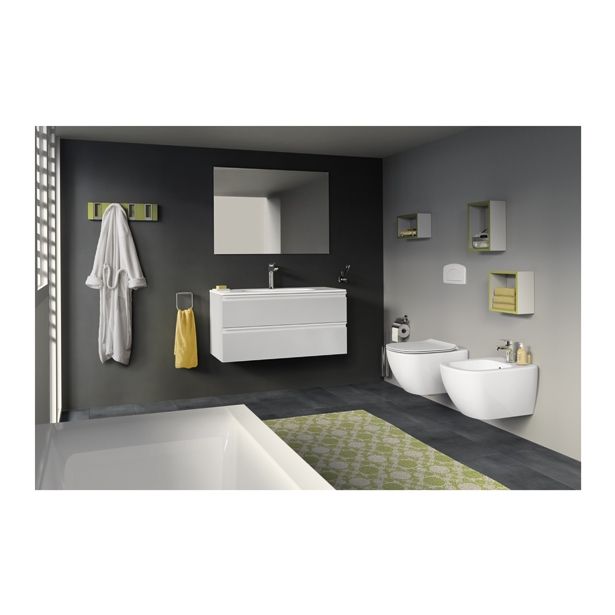 WC DESKA IZ UMETNE MASE IDEAL STANDARD TESI THIN SOFT CLOSE KOVINSKI VIJAKI