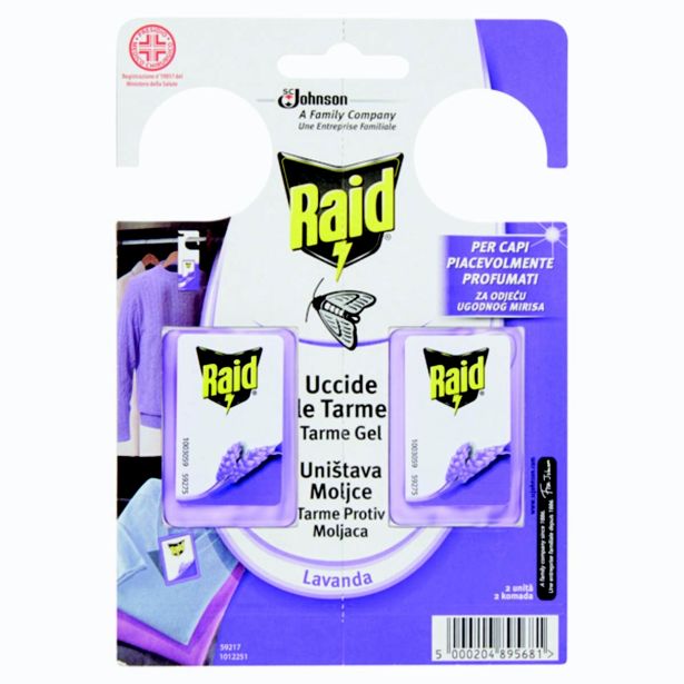 ZAŠČITA PRED INSEKTI RAID GEL ZA TEKSTILNE MOLJE SIVKA 2/1