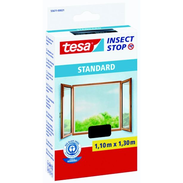 ZAŠČITA PRED INSEKTI TESA MREŽA PROTI MRČESU ČRNA 1.1 X 1.3 M