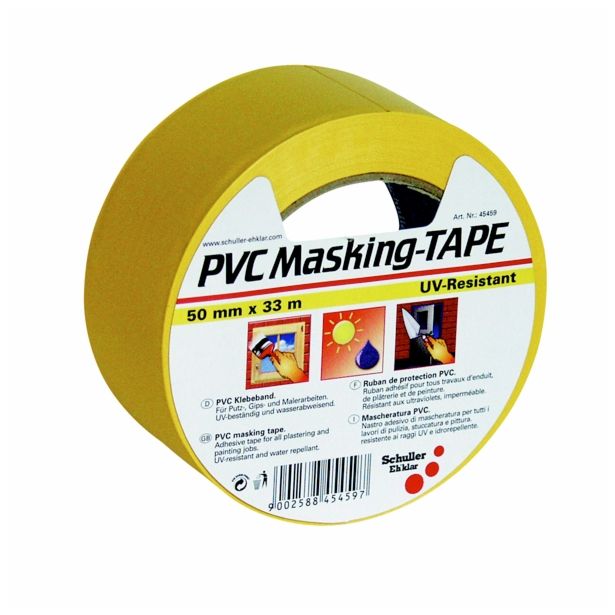ZAŠČITNI LEPILNI TRAK PVC UV OBSTOJEN RUMENI 0.18MM 50MMX33M