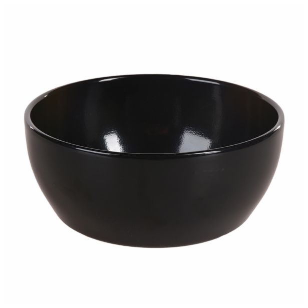 ZUNANJA SKLEDA HORTER 910 22 CM ČRNA KERAMIKA