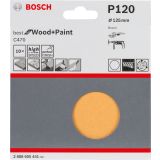 10-DELNI SET SAMOPRITRDILNIH BRUSNIH DISKOV BOSCH 125 MM BREZ LUKENJ K120 RUMENI ZA LES