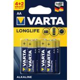 ALKALNI BATERIJSKI VLOŽEK VARTA LR06 AA 4+2 LONGLIFE