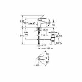ARMATURA ZA BIDE GROHE EURODISC COSMOPOLITAN ZGORNJI DEL SIFONA