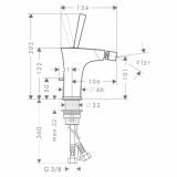 ARMATURA ZA BIDE HANSGROHE PURAVIDA BELA-KROM ZG. DEL SIFONA