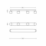 DEKORATIVNI LED REFLEKTOR PHILIPS STAR 4X3W LED 56244/31/16 BELA