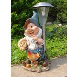 FIGURA, OKRASNA PALČEK S SOLARNO ULIČNO SVETILKO V 45 CM