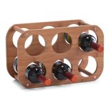 KUHINJSKO POLIČNO STOJALO ZELLER PRESENT REGAL ZA VINO BAMBUS 38X16X24 CM