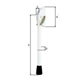 OPORNIK ZA GARAŽNA VRATA GAH ALBERTS 230 MM BELE BARVE
