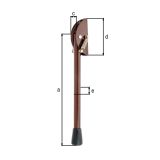 OPORNIK ZA GARAŽNA VRATA GAH ALBERTS 230 MM RJAVE BARVE