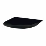 PODLOŽNA PLOŠČA LOKATERM POLKROŽNA 600X700 MM ČRNA