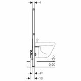 PODOMETNI ELEMENT ZA BIDE GEBERIT DF H=112 CM