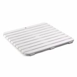 PVC KOPALNIŠKA PREPROGA PLASTICOS PODLOGA ZA TUŠ KAD 55X55X3 CM BELA
