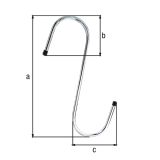 RAZNA OBEŠALA GAH ALBERTS S KLJUKA, FI 6, 180 MM NOSILNOST 15 KG
