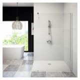 STENA KABINE ZA PRHANJE AQUAESTIL ZENITH WALL 100 H=200 SILVER PR. PROZORNO ST.