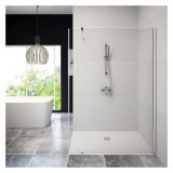 STENA KABINE ZA PRHANJE AQUAESTIL ZENITH WALL 90 H=200 SILVER PR. PROZORNO ST.