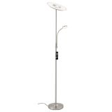 TALNA SVETILKA PRISMA FLOOR 28W+3.5W LED MAT NIKELJ, OKROGLA