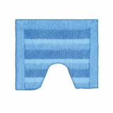 TEKSTILNA KOPAL.PREPROGA SANIPLAST STRIPE MODRA IZREZ ZA WC