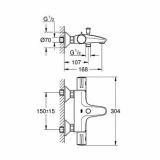 TERMOSTATSKA ARMATURA GROHE GROHTHERM 800 BREZ PRHE IN GIBL. CEVI