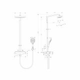 TERMOSTATSKA ARMATURA HANSGROHE RAINDANCE SELECT 300 STOJ PRAVOKOTNA, PRHA, GIB.CEV