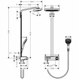 TERMOSTATSKA ARMATURA HANSGROHE RAINDANCE SELECT 300 STOJ PRAVOKOTNA, PRHA, GIB.CEV