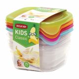 VEČNAMENSKA DOZA CURVER SET POSOD ZA SHRANJEVANJE HRANE, FRESH GO 4X 0.25L