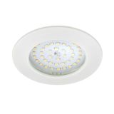 VGRADNA STROPNA SVETILKA PRISMA 1X10.5W LED, FI=100 MM BELA, OKR., IP44