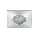 VGRADNA STROPNA SVETILKA PRISMA 1X5W LED, 75X75 MM KROM, KVADR., IP44