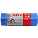 VREČKE ZA SMETI ALUFIX 60 L S TRAKOM MODRE LDPE