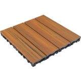 WPC DESKA ZA TERASO KLIK PLOŠČA 3D TEAK 300X300X25 MM